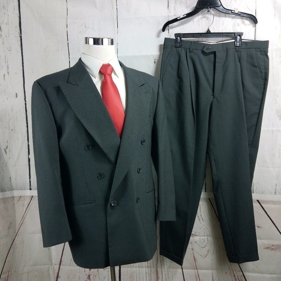 Montebello 41R Double Breasted Gray 2pc Suit - Picture 1 of 8